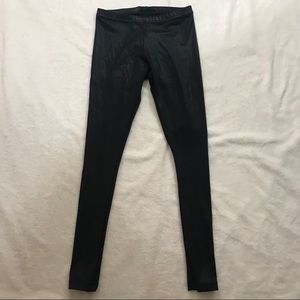 American Apparel Faux Leather Leggings Black Small